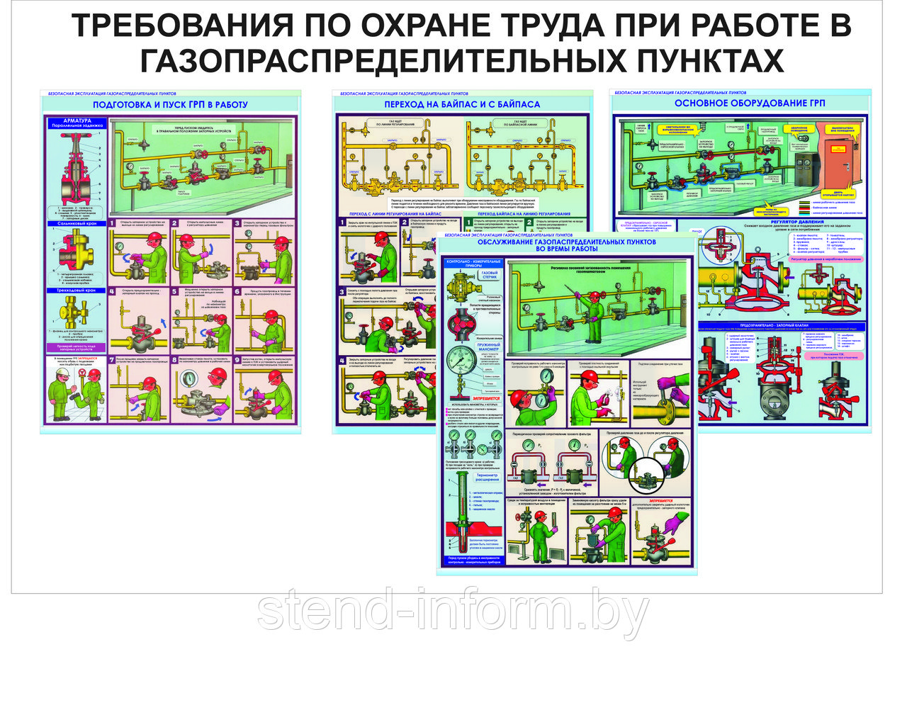 Плакаты № 172 "Безопасная эксплуатация газораспределительных пунктов" р-р 40*57 см 