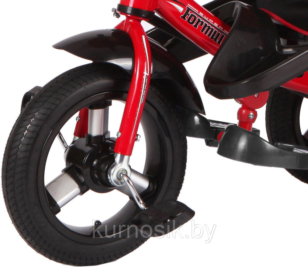 Детский велосипед трехколесный Trike Super Formula, колеса 12\10 (поворотное сиденье) Черный - фото 4 - id-p74957965