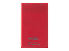 Портативное зарядное устройство Slim Credit Card, красный/красный, фото 3