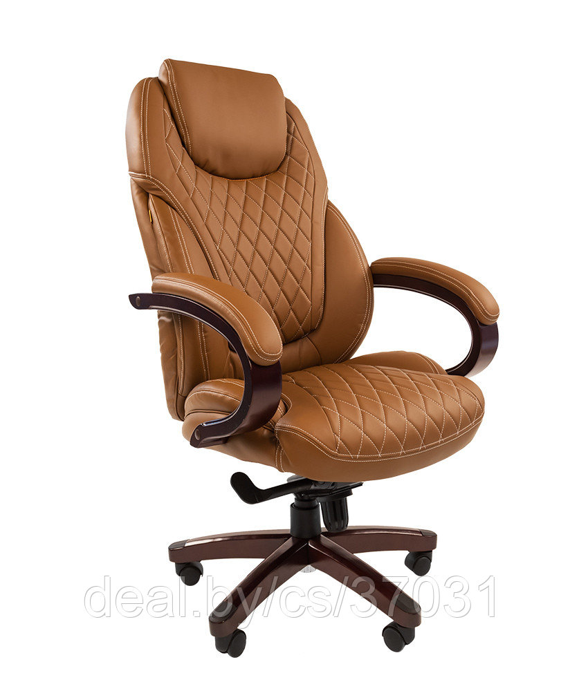 Офисное кресло для руководителя Chairman 406  коричннвый цвет