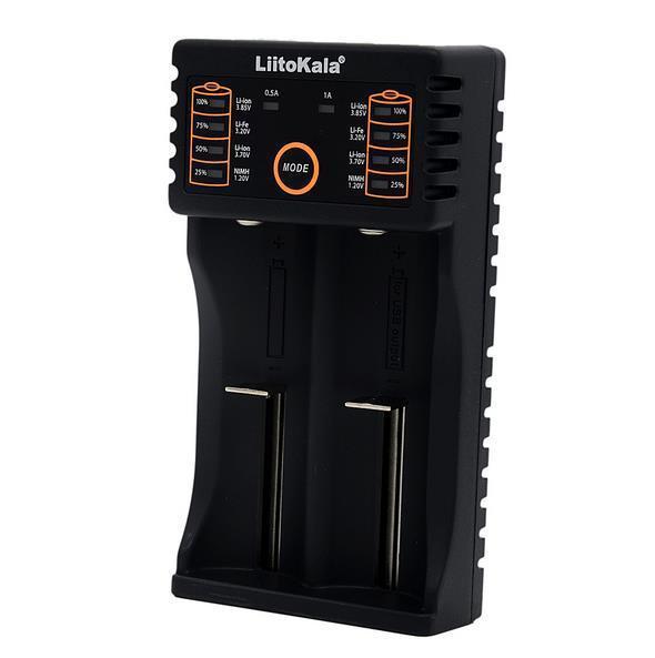 Зарядное устройство LiitoKala Lii-202 для аккумуляторных элементов (в комплекте с USB кабелем)