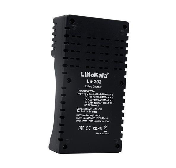 Зарядное устройство LiitoKala Lii-202 для аккумуляторных элементов (в комплекте с USB кабелем) - фото 2 - id-p75060330