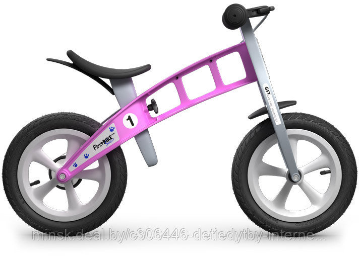 Беговел FirstBIKE Street с тормозом Розовый