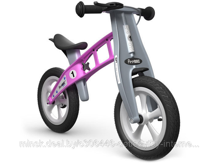 Беговел FirstBIKE Street с тормозом Розовый - фото 9 - id-p75061447