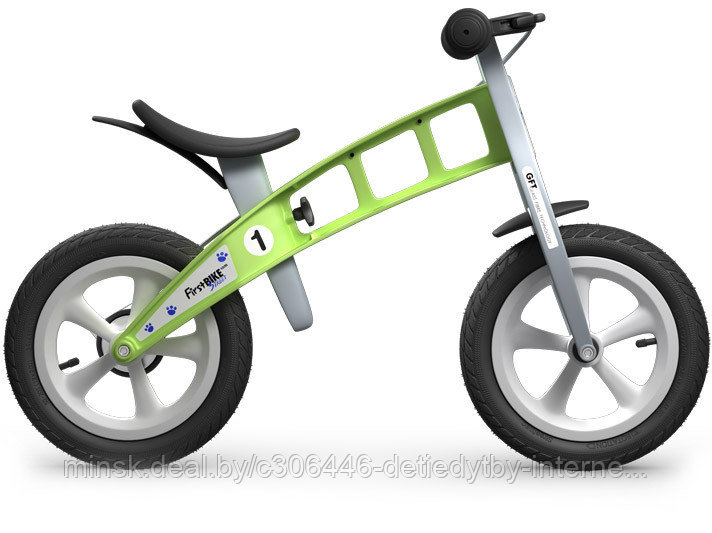 Беговел FirstBIKE Street с тормозом Зеленый