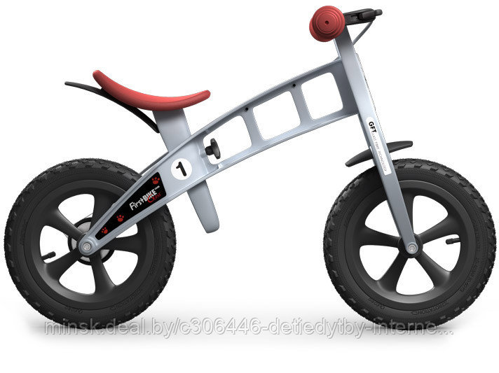 Беговел FirstBIKE Cross с тормозом Серебристый