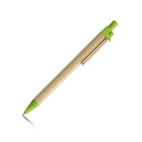 Шариковая ручка с кнопочным механизмом из крафт-бумаги с деревянным клипом. - фото 4 - id-p75084762