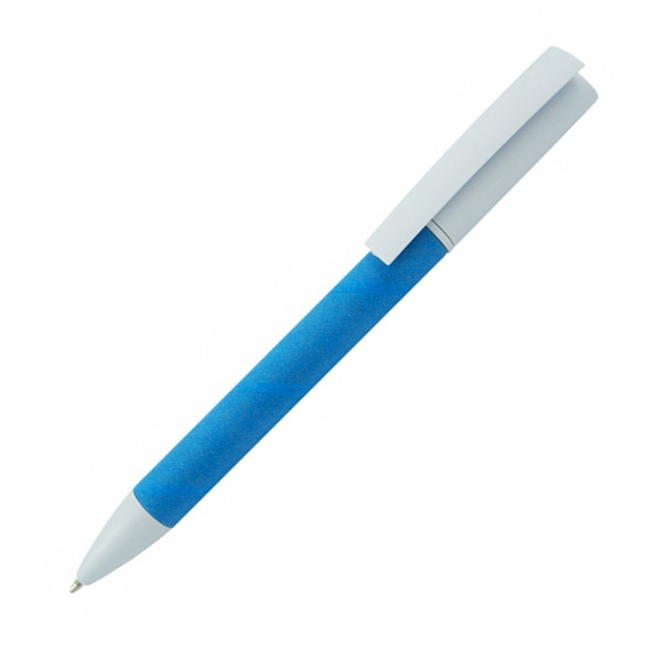 Шариковая ручка из крафт-бумаги с пластиковым наконечником и клипом - фото 3 - id-p65102992