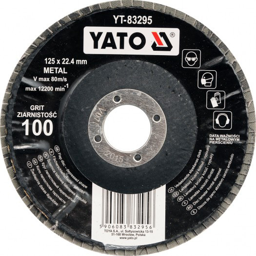 Круг лепестковый выпуклый 125мм Р36 "Yato"YT-83291 - фото 1 - id-p75085429