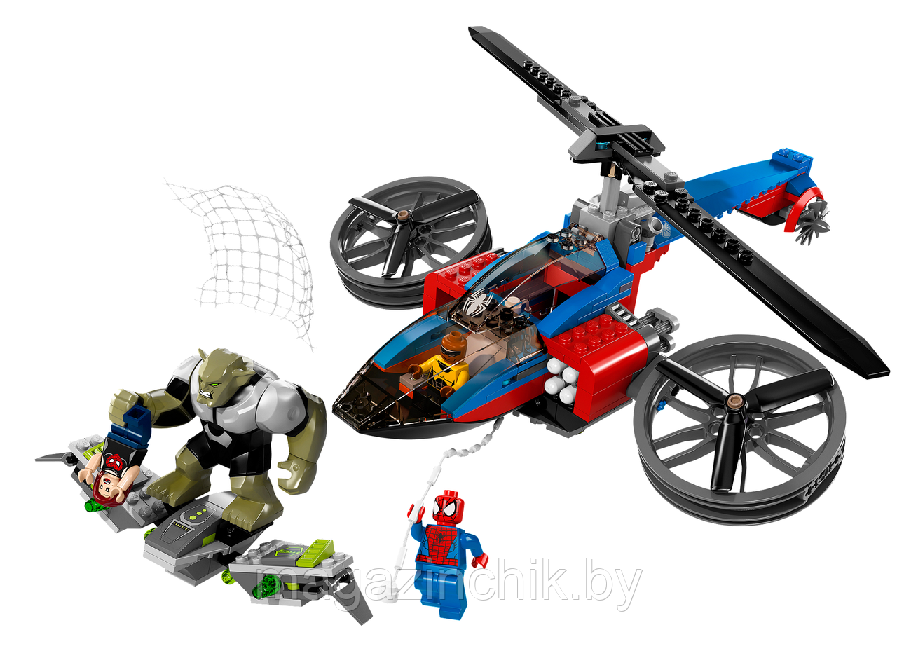 Конструктор 7106 Спасательная операция на вертолете Человека Паука, аналог Лего (LEGO) 76016 - фото 2 - id-p75134646