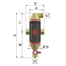 Сепараторы воздуха и грязи Flamcovent Clean Smart 2", фото 2