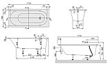 Ванна акриловая Villeroy & Boch Oberon UBQ180OBE2V01 (1800х800 мм), в комплекте с ножками, Quaril, фото 3