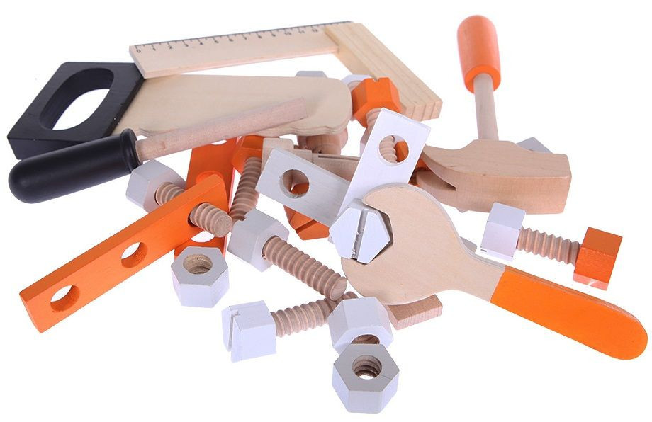 Набор инструментов деревянный для мальчика ECO TOYS (32 предмета) - фото 4 - id-p75188648