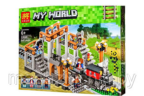 Конструктор Майнкрафт Minecraft Железнодорожная станция 33048, 514 дет., аналог Лего