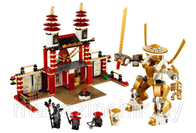 Конструктор Золотой Ниндзя Golden Ниндзяго Ninjago Храм света + Робот 9795, 577 дет., 70505 лего го - фото 5 - id-p3518770