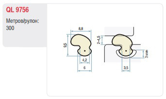 Уплотнитель вставной Schlegel QL-9756 - 300 м.п. - фото 2 - id-p75203084