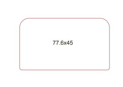 Самоклеющаяся этикетка 77.6х45