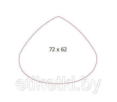 Самоклеющаяся этикетка 72х62