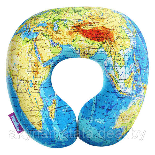 Подушка под шею Игрушка Карта мира - фото 1 - id-p75261659
