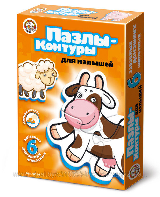Контурные пазлы «Домашние животные»