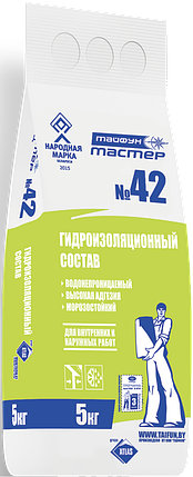 Тайфун Мастер № 42 смесь для гидроизоляции 5 кг., фото 2