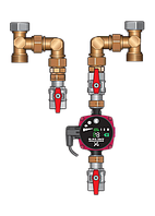 Насосный модуль 1" до 40 кВт Meibes Kombimix UK ГВС с насосом Grundfos UPM3 Hybrid 15-70 130 (66356.85)