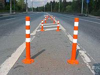 Столбик разделительный гибкий 1м парковочный. Парковочный столб оранжевый РФ