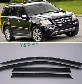 Дефлекторы боковых окон для Mercedes GL-Class (X164) (2006-2012) № M32306