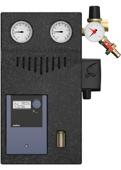 Солнечная станция S 3/4″ (1-13 л/мин) с регулятором Basic двухтрубная без насоса Meibes (45705.64 EA)