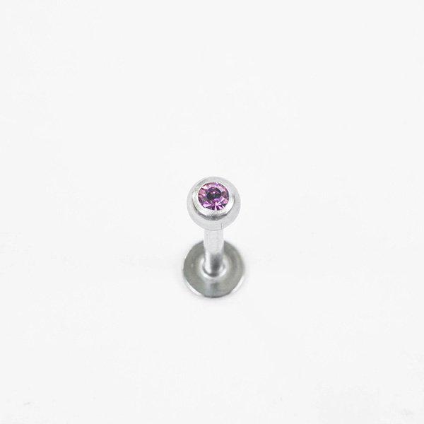 Лабрет для пирсинга с кристаллом 1,2мм (Прозрачный 1,2*8) - фото 7 - id-p47640545