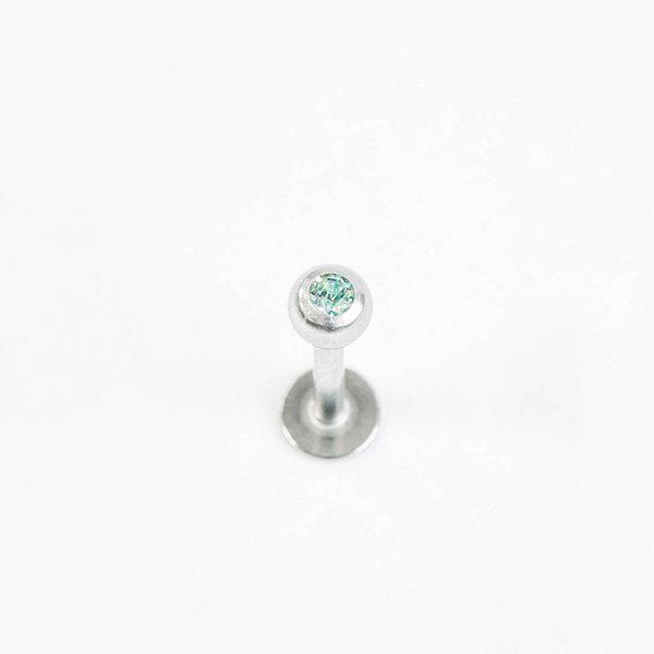 Лабрет для пирсинга с кристаллом 1,2мм (Синий 1,2*8) - фото 4 - id-p69714816