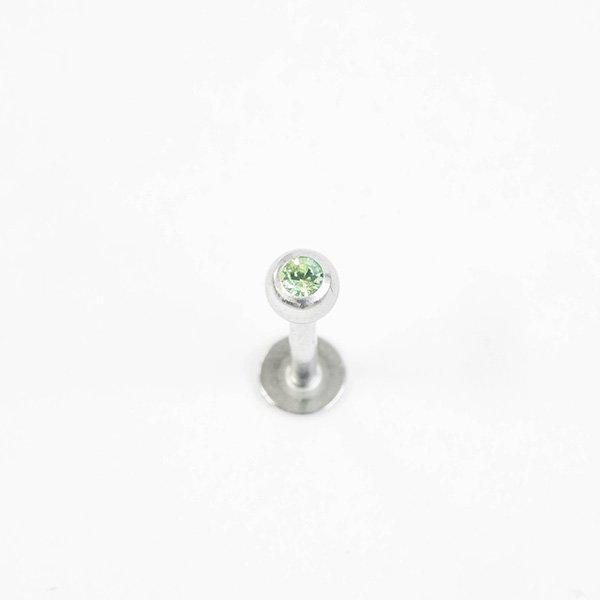 Лабрет для пирсинга с кристаллом 1,2мм (Аквамарин 1,2*10) - фото 6 - id-p69714821