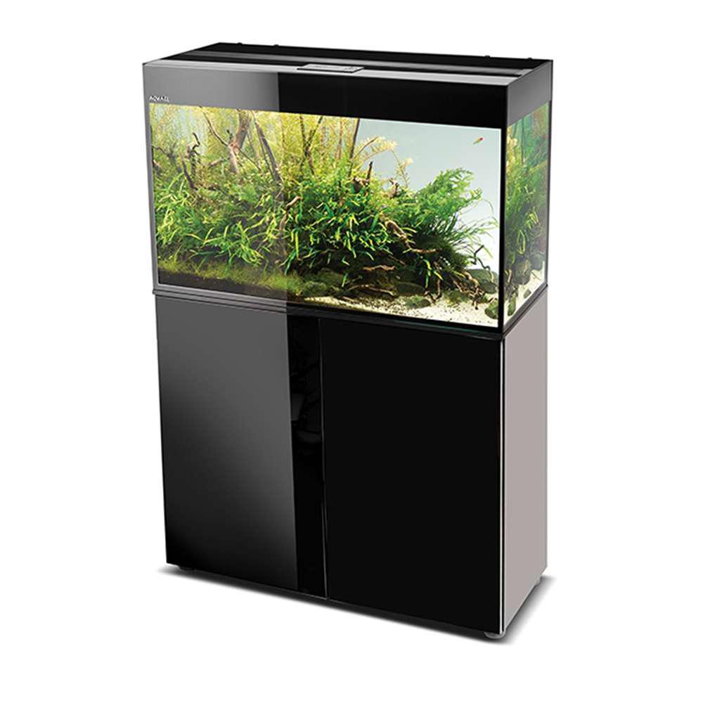 Аквариум + тумба Aquael GLOSSY SET 80 BLACK LT 2x16W LED +