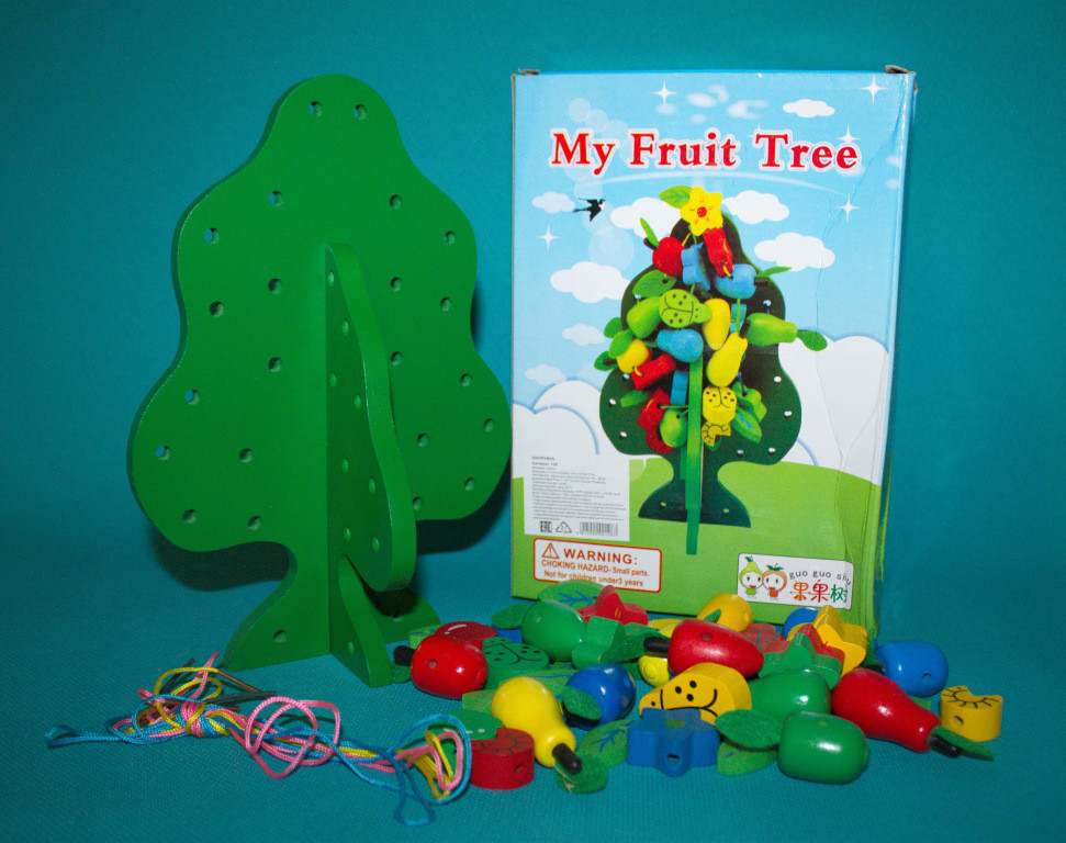 Развивающая игрушка Шнуровка "Моё фруктовое дерево", арт. 108 - фото 1 - id-p75466947