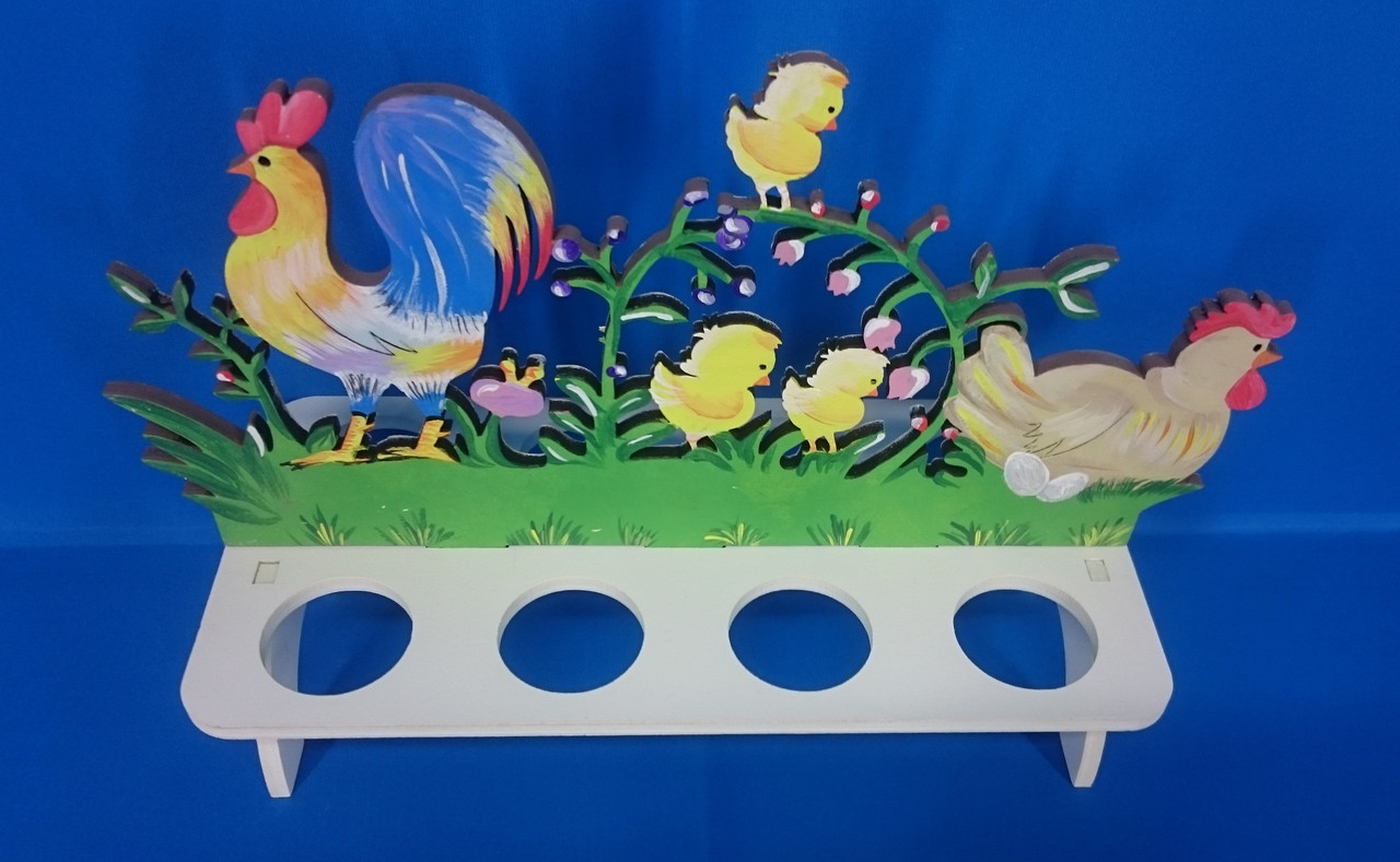 Подставка "Курица и петух" с ручной росписью - фото 3 - id-p75467258