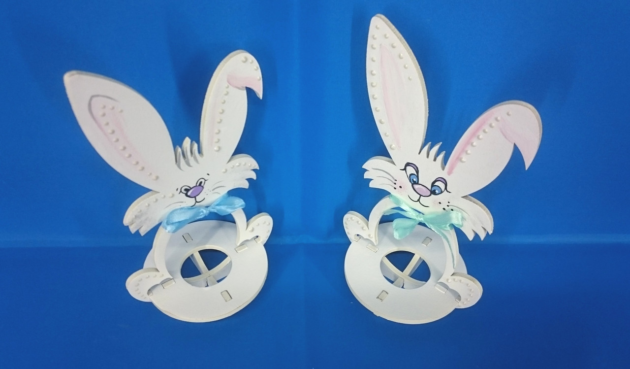Подставка на 1 яйцо "Кролик" с ручной росписью - фото 5 - id-p75469241