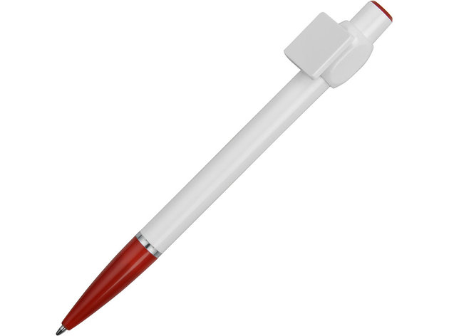 Ручка шариковая Тенерифе, белый/красный, фото 2