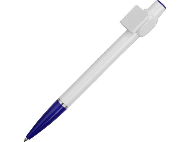 Ручка шариковая Тенерифе, белый/синий, фото 2