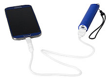 Портативное зарядное устройство на шнурке, 2200 mAh, синий, фото 3