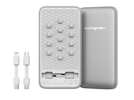 Портативное зарядное устройство XOOPAR BUBBLE BANG, 5000 mAh, серебристый, фото 2