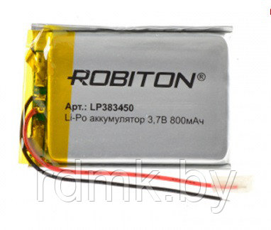 Аккумулятор литий полимерный Li-po, LP383450 3,7v 800 mAh - фото 1 - id-p75482414