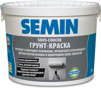 Белая грунтовка для безвоздушного нанесения под шпатлёвку Semin Sous-Couche (white cover), 22 кг, фото 3