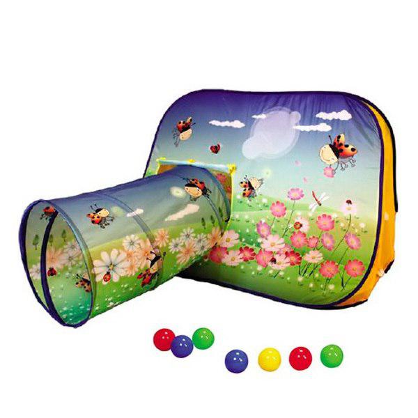 Домик-палатка Lider Kids Цветочная поляна + 100 шариков, арт. 813 ,120 х 80 х 80 см. - фото 1 - id-p75520678