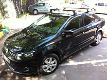 Багажник LUX для Volkswagen Polo седан 2010-… (прямоугольая дуга)