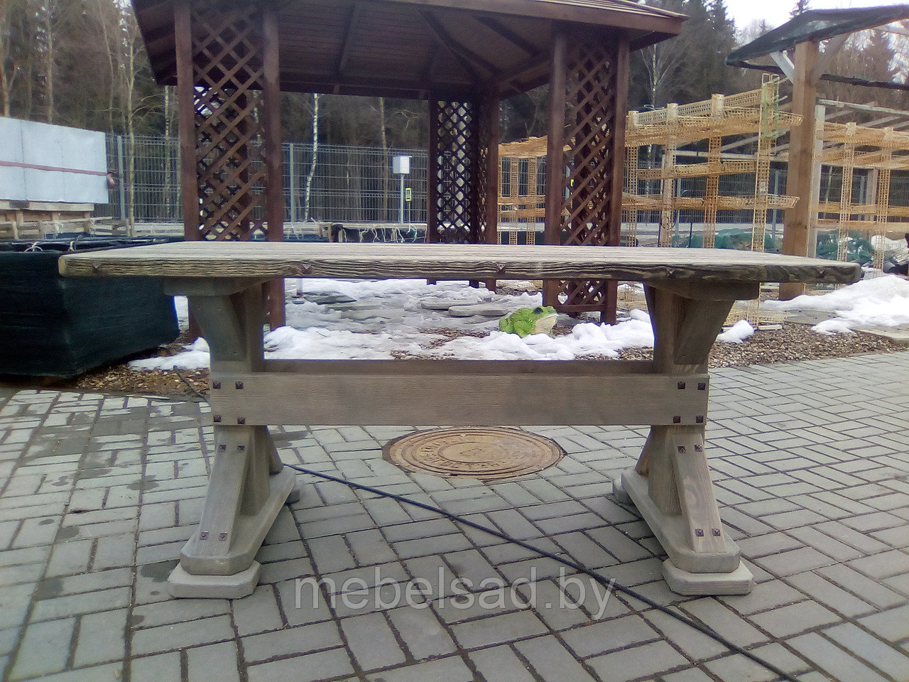 Стол садовый из массива сосны "Для Бани и Беседки" 1,6 метра - фото 6 - id-p69473617