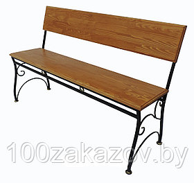 Скамейка деревянная  АЭМСИ  1-1(123) черная садовая