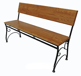 Скамейка деревянная  АЭМСИ  1-1(123) черная садовая