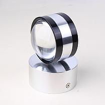 Бра двухстороннее поворотное с линзой LUPA D GW-095-2-6-SL(BL)-NW (серебро/черный, 6Вт, 4500К), фото 2