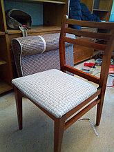 Замена ткани стула