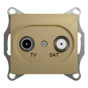TV-SAT (спутниковая) розетка оконечная 1DB, ТИТАН Schneider Electric GLOSSA - фото 1 - id-p75543380